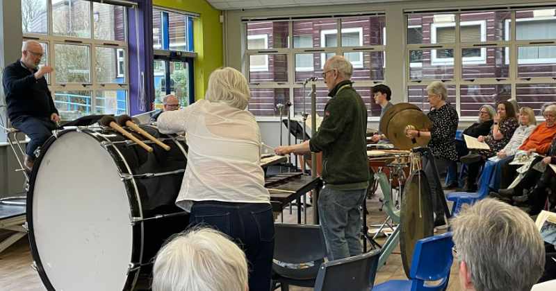 Countesthorpe Festival Chorus percussion section